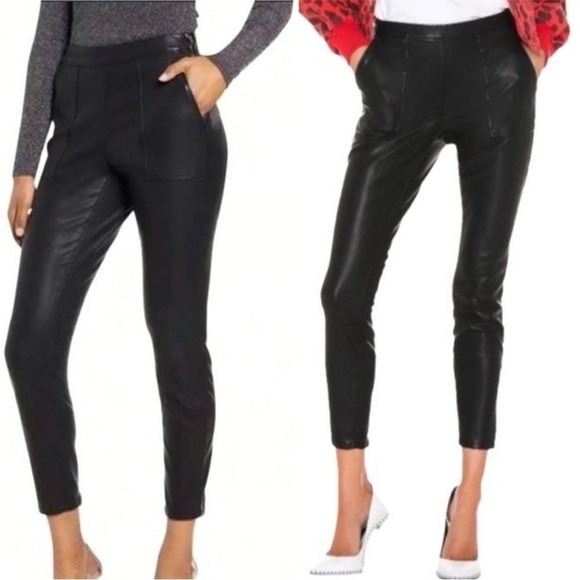 BLANK NYC The Bond Skinny Moto Pants in Carbon Vegan Leather Women’s Size 25 - Picture 13 of 13